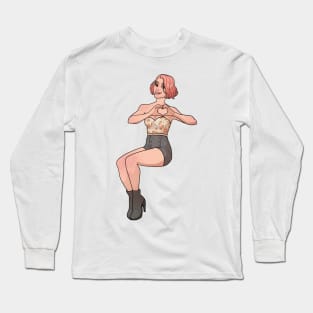 Pinned Heart Long Sleeve T-Shirt